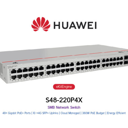 HUAWEI S220-48P4X Switch Gestionable Layer 2, 48 Puertos PoE+ 380W, 4 uplinks