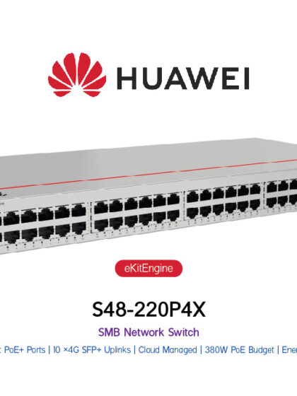 HUAWEI S220-48P4X Switch Gestionable Layer 2, 48 Puertos PoE+ 380W, 4 uplinks