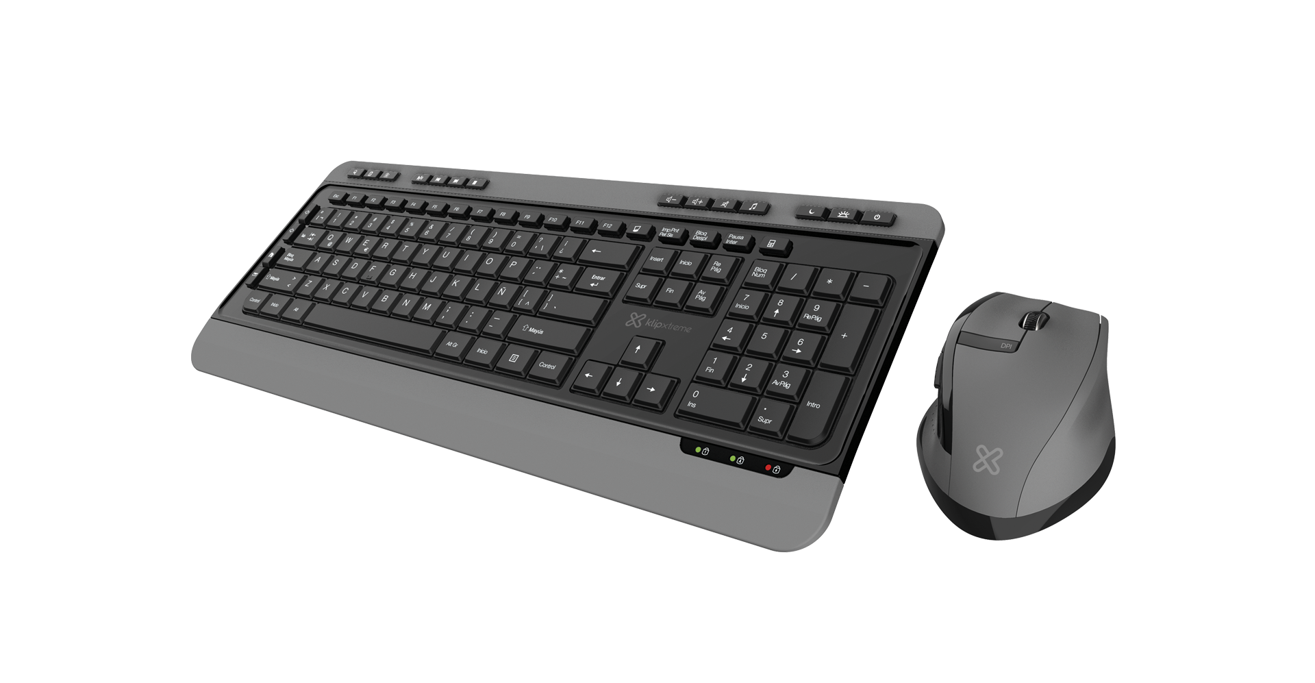 Klip Xtreme Set Teclado y Ratón Inalámbrico Negro