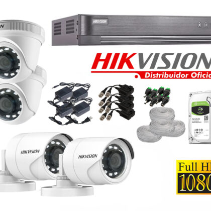 Kit Cámaras Vigilancia Hikvision 4CH
