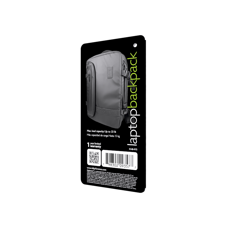 Mochila Klip Xtreme 15.6" Negro Poliéster - Imagen 3