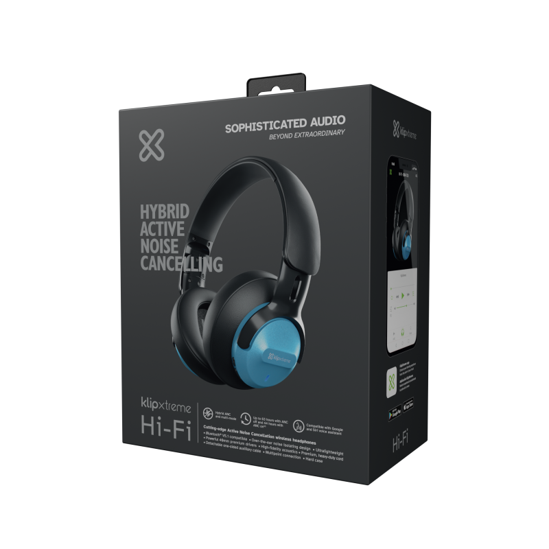 Klip Xtreme KNH-750GR Auriculares Inalámbricos ANC