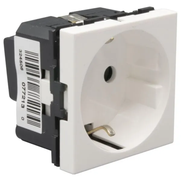 LEGRAND Toma Schuko 2P+T Mosaic Blanco 2 Módulos con Tornillo