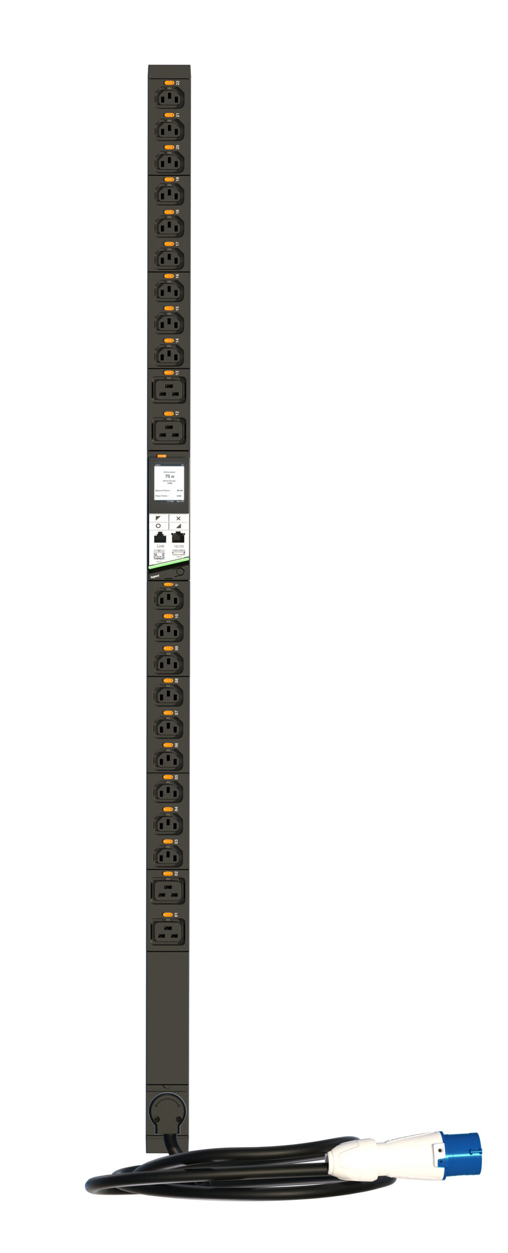 PDU Monofásico Monitoreable LEGRAND 16A Vertical 18+4 Tomas C13/C19