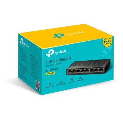 Switch TP-Link LS1008G 8 Puertos Gigabit Ethernet - Plug and Play