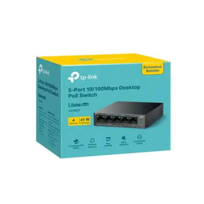 Switch TP-LINK LiteWave 5 Puertos Fast Ethernet 4 PoE+ 41W