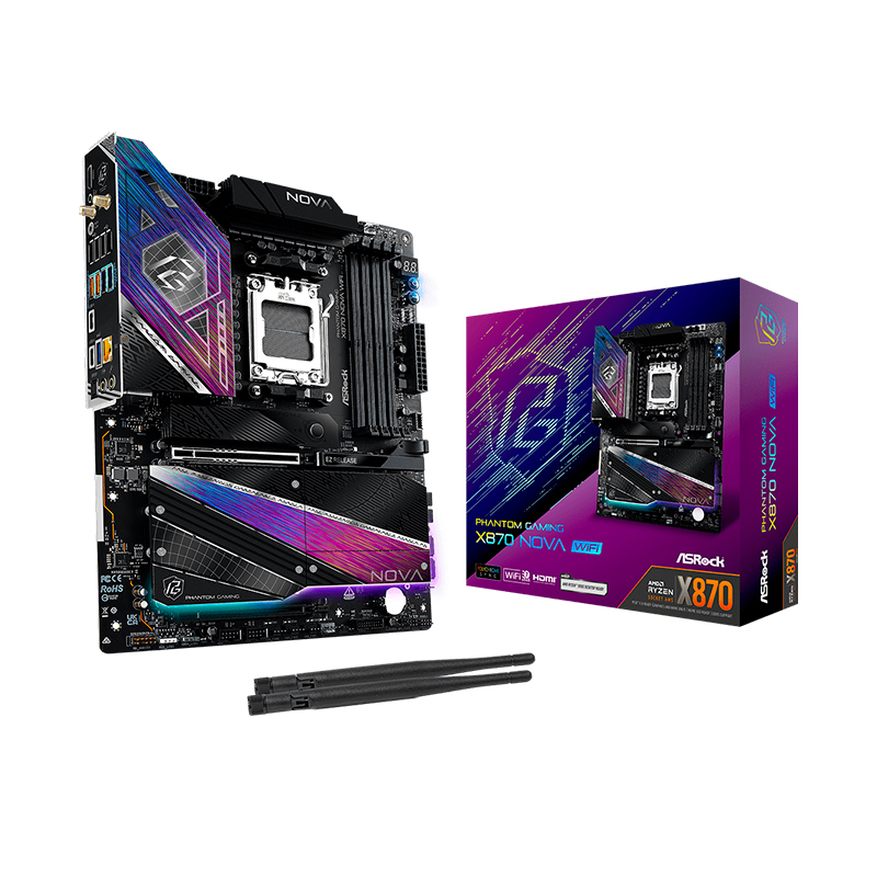 ASRock X870 Nova WiFi Socket AM5 DDR5 Placa Base Gaming - Imagen 2