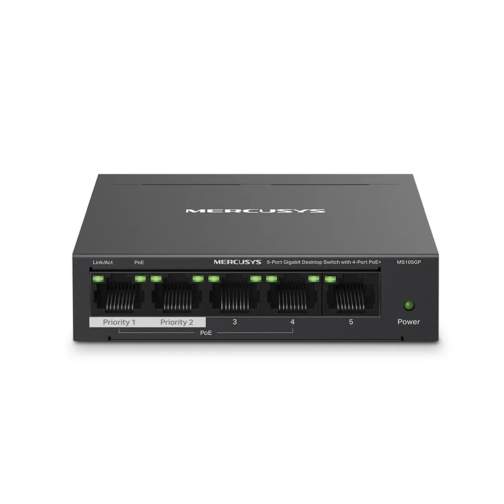 Switch MERCUSYS MS105GP 5 Puertos Gigabit PoE+ 65W