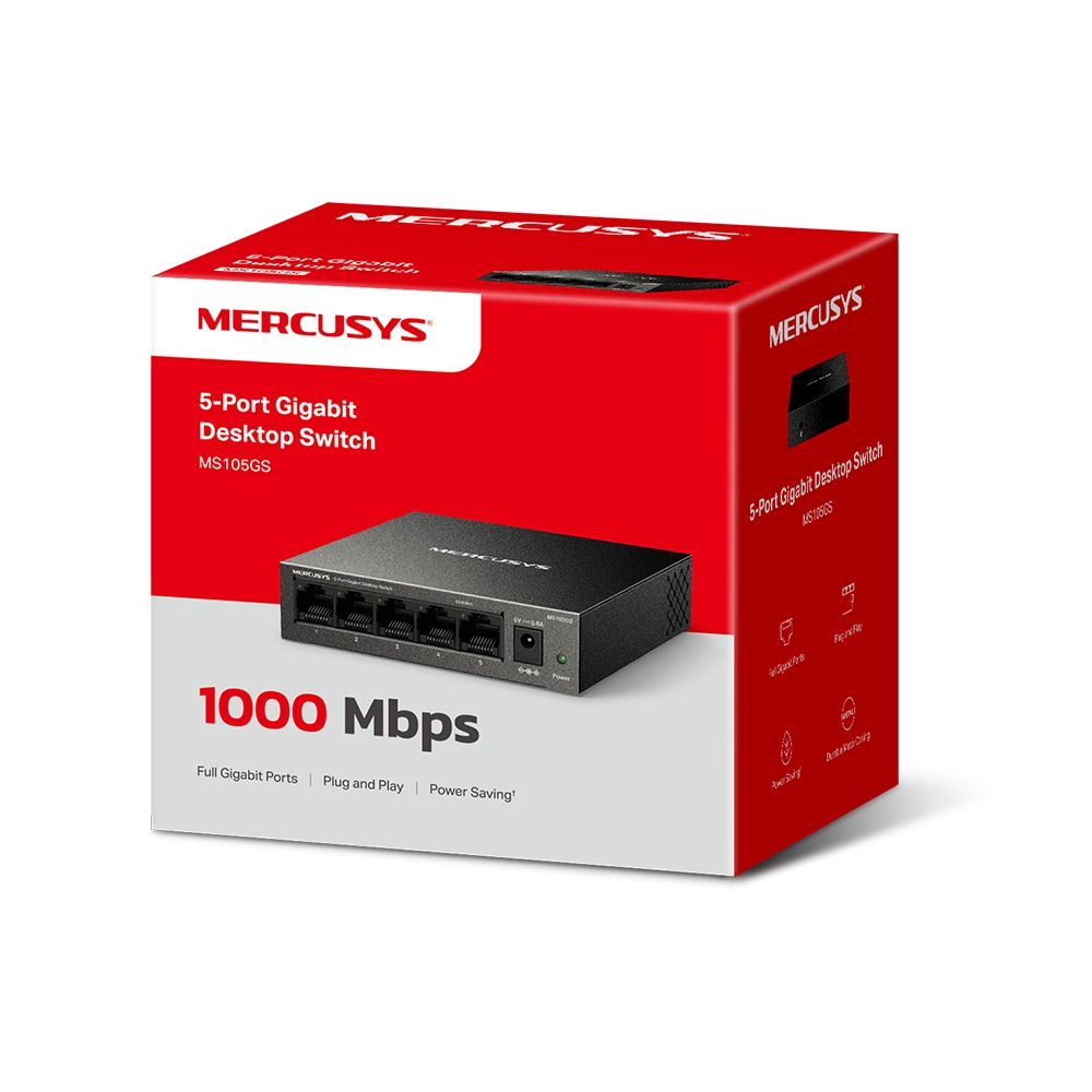 Mercusys MS105GS Switch 5 Puertos Gigabit - Imagen 2