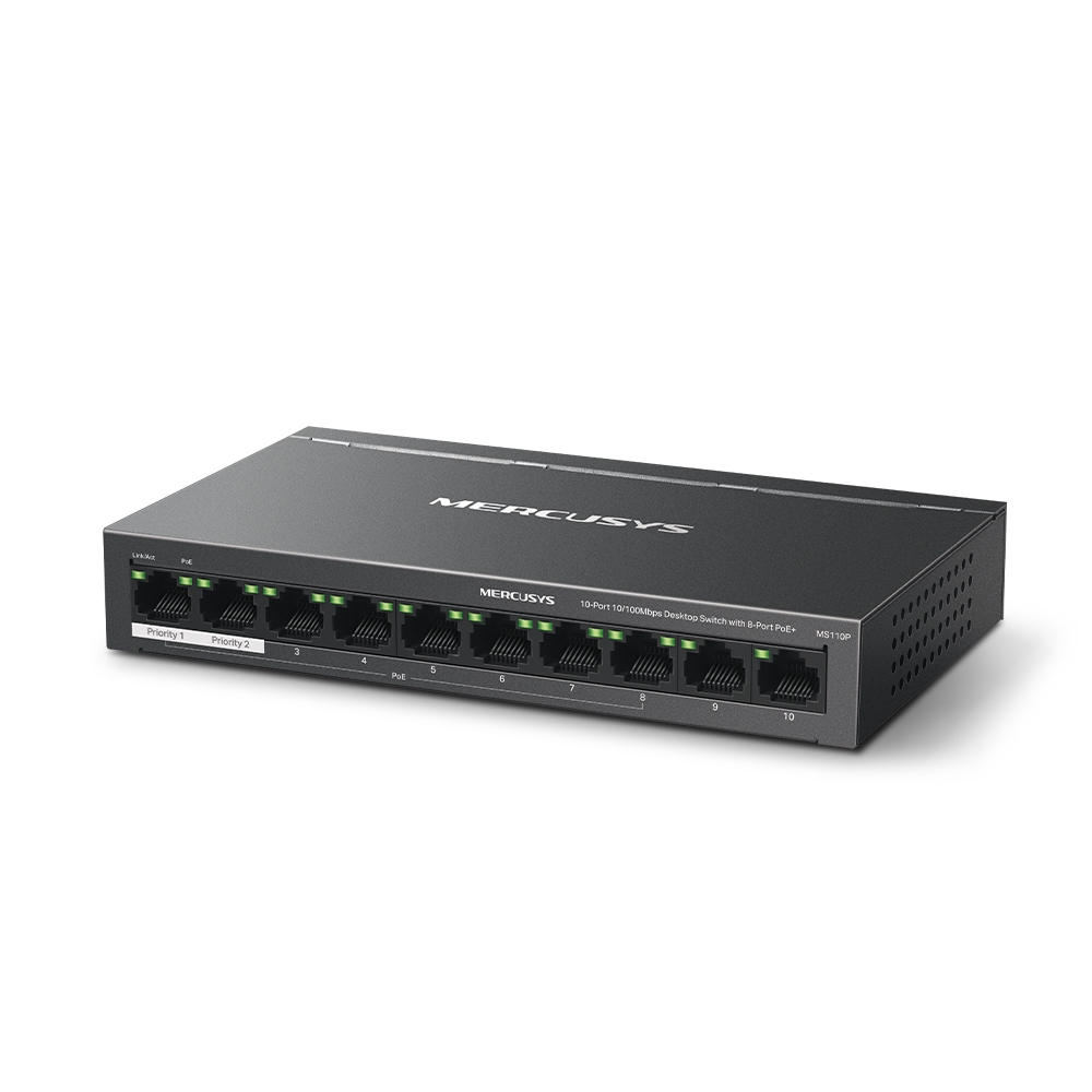 Mercusys MS110P V1 Switch PoE+ 10 Puertos