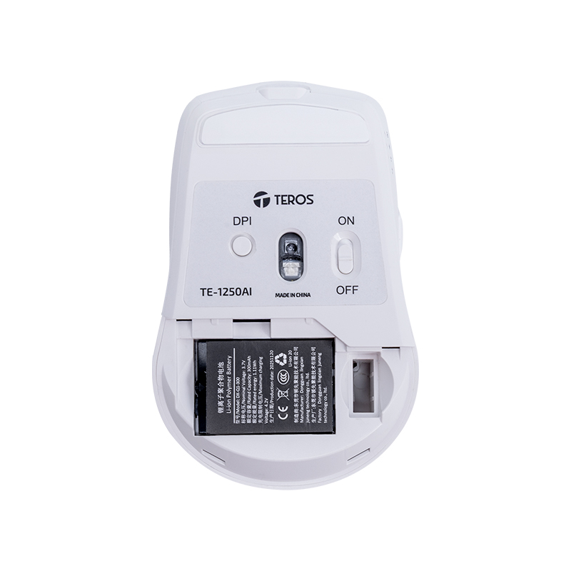 Mouse Inalámbrico Teros TE-1250AI con IA, 2.4GHz, Bluetooth, 8