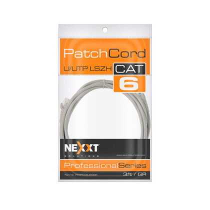 Cable de Red Nexxt Cat.6 UTP 90cm Gris