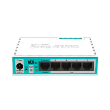 MikroTik RB750R2 Hex Lite Router 5 Puertos Gigabit 850MHz 64MB