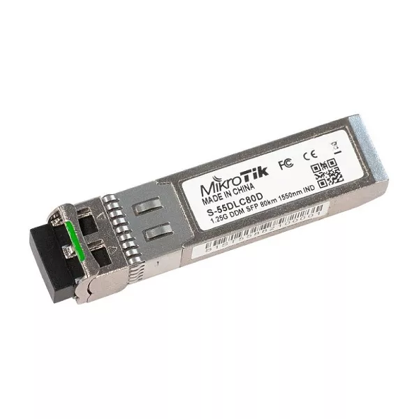 MikroTik S-55DLC80D Módulo SFP 1.25G SM 80km 1550nm DLC DDM