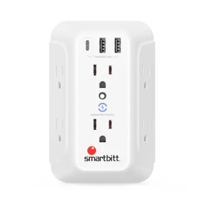 SmartBitt Supresor de Picos 6 Tomas + 3 Puertos USB 1480J