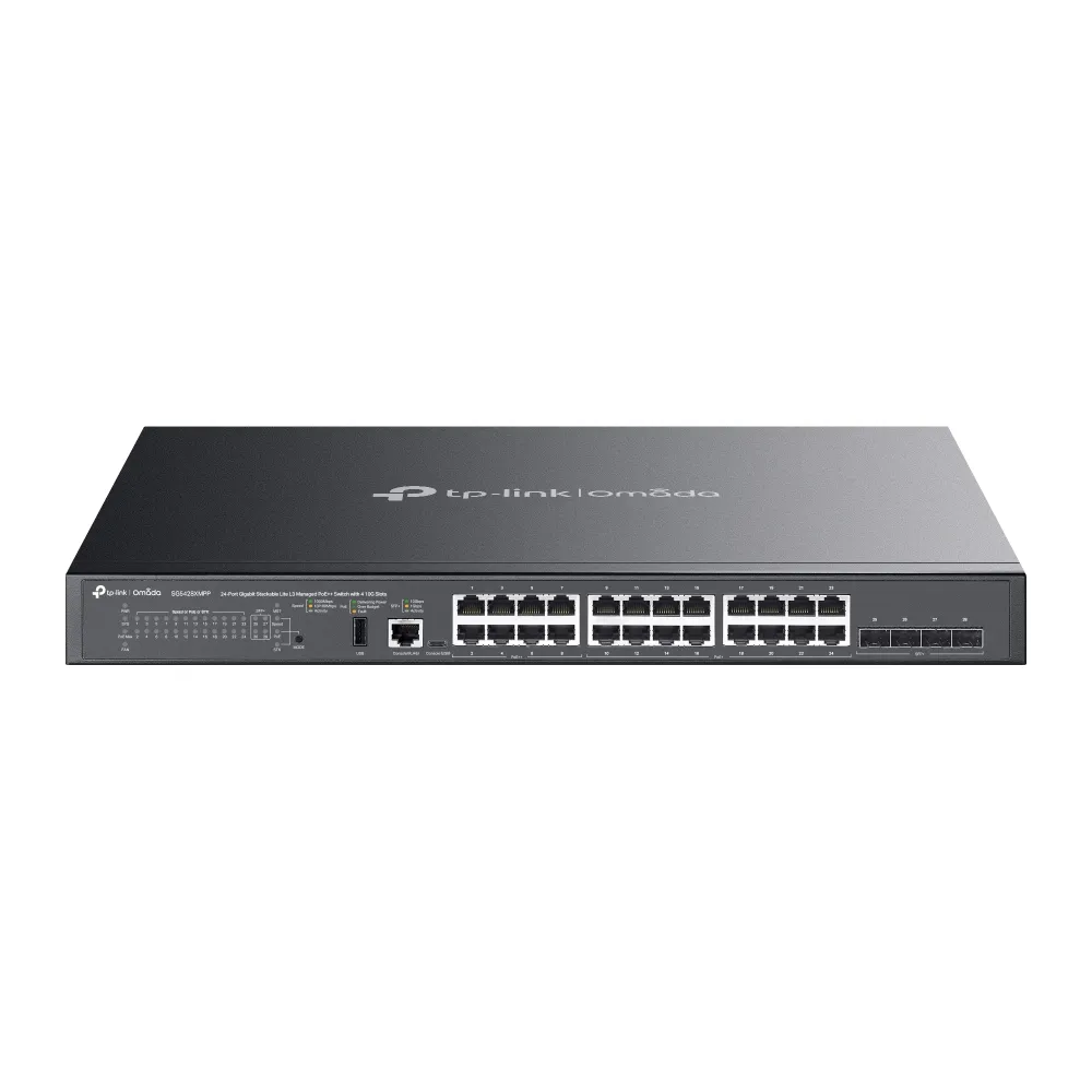 Switch TP-Link Omada L3 SG5428XMPP 24 Puertos PoE++ 500W 4 SFP+ 10G