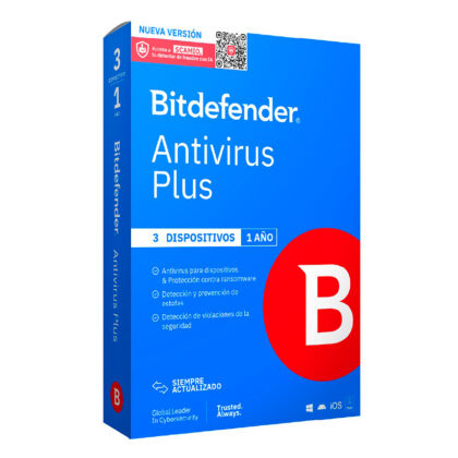 Bitdefender Antivirus Plus - 1 Año 3 Dispositivos