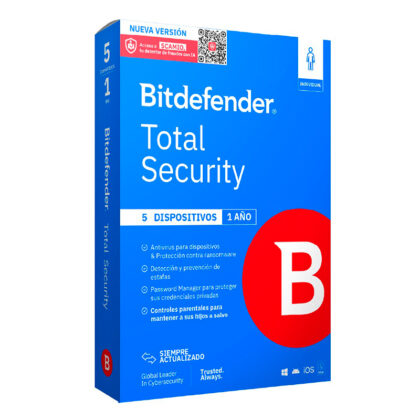 Bitdefender Total Security 1 Año 5 Dispositivos