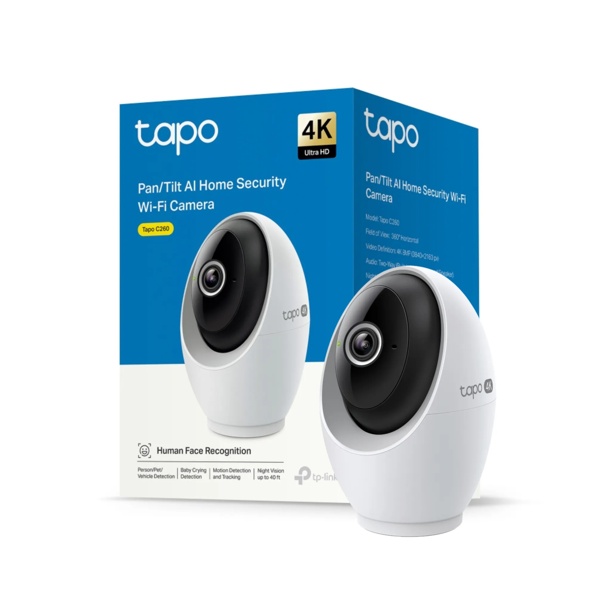 Tapo C260 Cámara WiFi Interior PT 4K 8MP, 360°, Detección IA