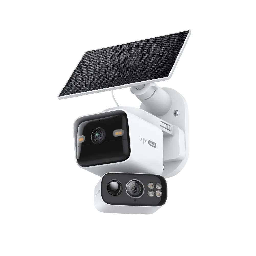 TP-Link Tapo C645D Kit Cámara Exterior WiFi Doble Lente 2K + Panel Sol