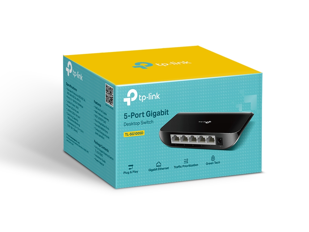 Switch Gigabit 5 Puertos TP-Link TL-SG1005D