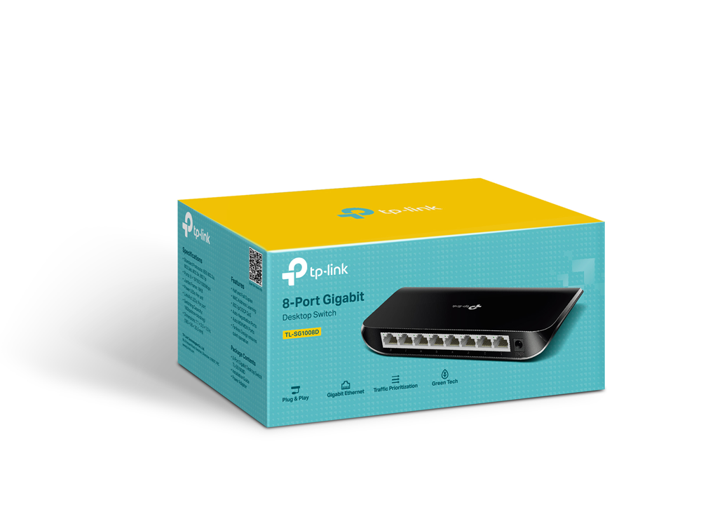 Switch Gigabit 8 Puertos TP-Link TL-SG1008D - Imagen 2