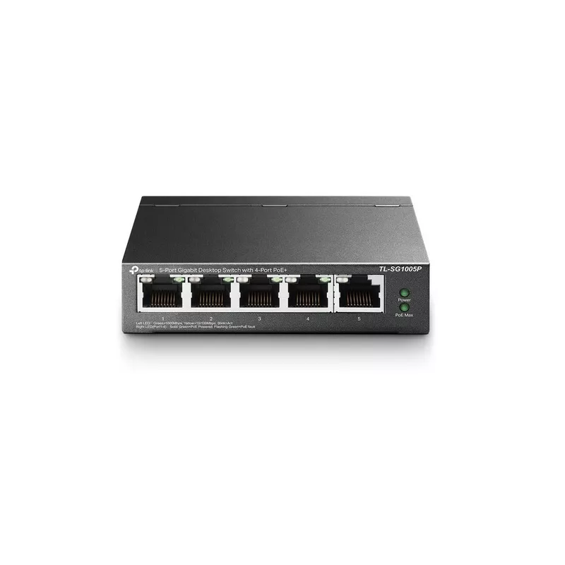 Switch TP-LINK TL-SG1005P 5 Puertos Gigabit 4 PoE+ 65W No Administrabl