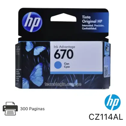 HP 670 Cartucho Cián Original