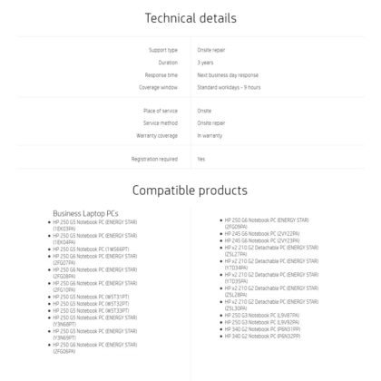 Servicio HP al Siguiente Día - Garantía Extendida