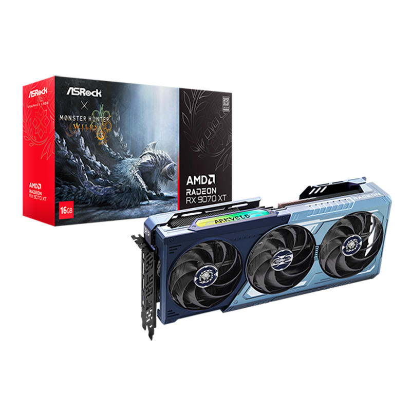 ASRock RX 9070 XT Monster Hunter Wilds 16GB GDDR6 PCIe 5.0 - Imagen 2