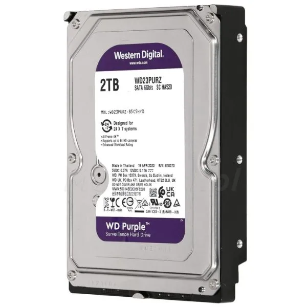 WD 2TB Disco Duro Interno 3.5" SATA CMR 256MB - WD23PURZ