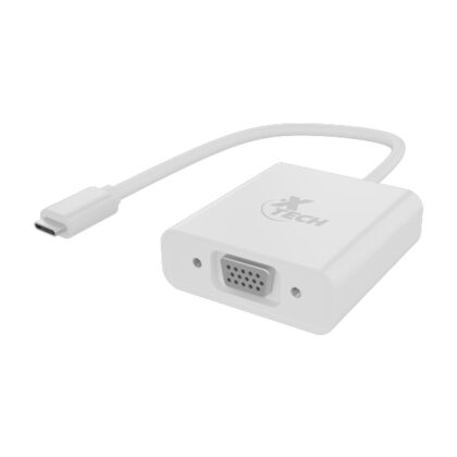 Xtech Adaptador Display USB-C a VGA Plateado