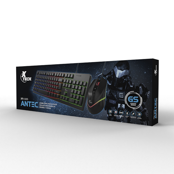 Xtech Kit Gaming Negro: Teclado, Ratón y Alfombrilla USB