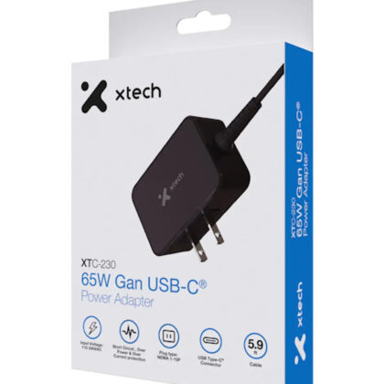 Xtech 65W GaN USB-C Power Adapter