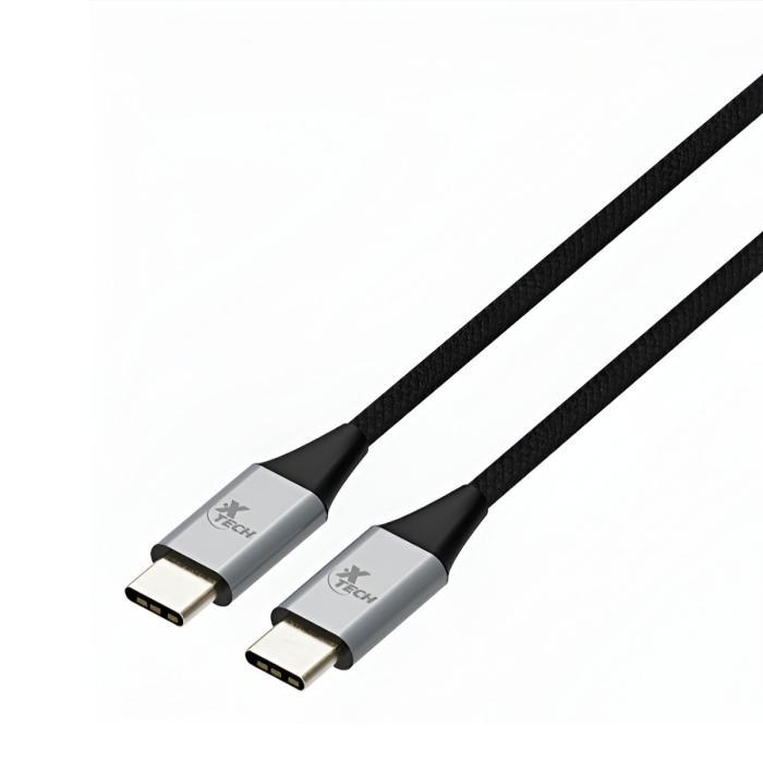 Cable USB Tipo C Xtech 3.66m Negro y Plata - Imagen 2