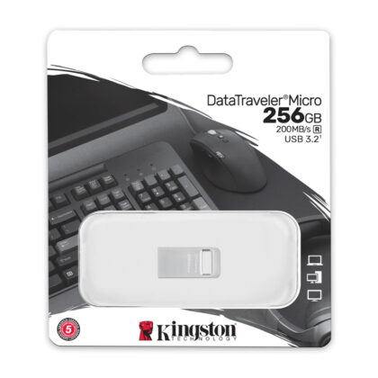 Kingston DataTraveler Micro 64GB USB 3.2 200MB/s Plata