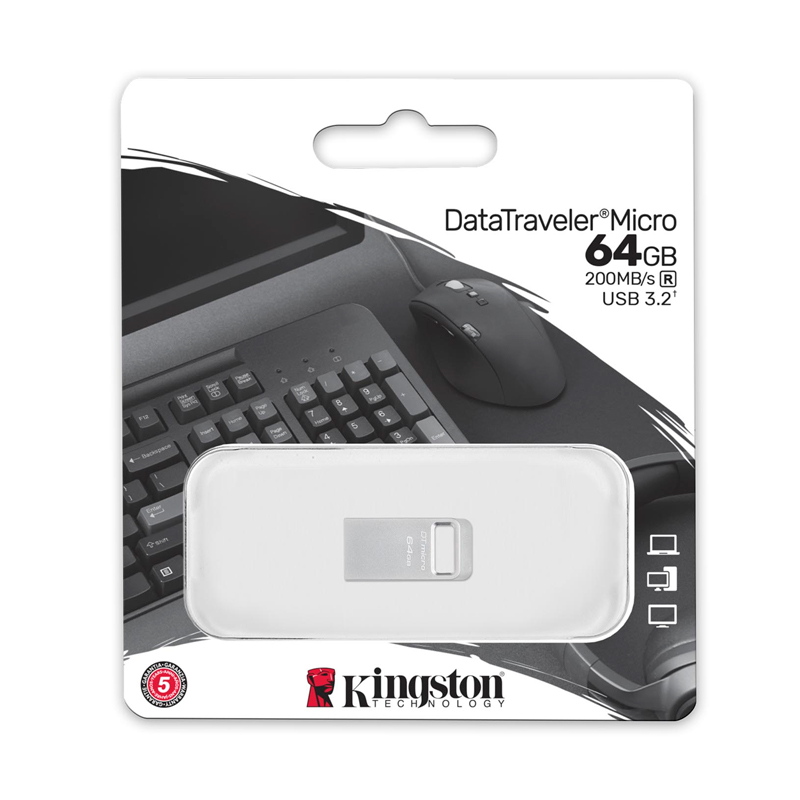 Kingston DataTraveler Micro 64GB USB 3.2 Ultraportátil
