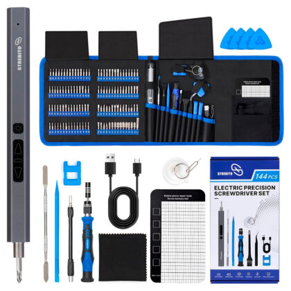 STREBITO 144 en 1 Kit de Destornillador Eléctrico de Precisión
