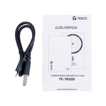 Powerbank TEROS TE-7055D 5000mAh Carga Inalámbrica 15W