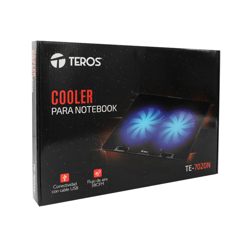 Cooler para Notebook TEROS TE-7020N 15.6" 2 Ventiladores 12cm