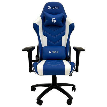 Silla Gamer TEROS TE-8126B Azul y Blanco