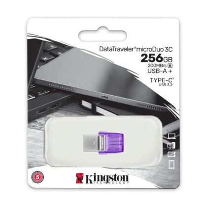 Kingston 256GB DataTraveler microDuo 3C USB-A/C 200MB/s
