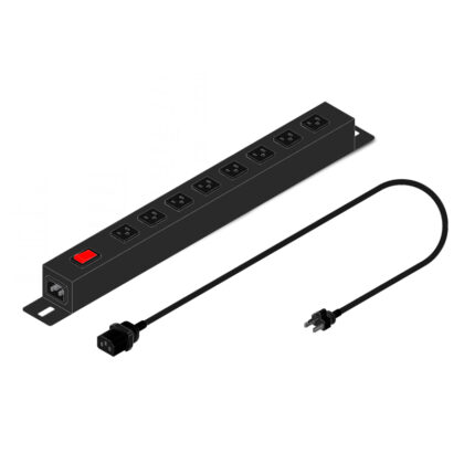 PDU ELISE 8 Tomas NEMA 5-15R 10A 220V 1U Rack