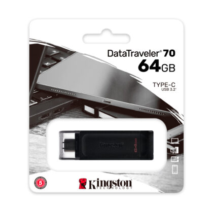 Kingston DataTraveler 70 64GB USB-C 3.2 Gen1 Flash Drive