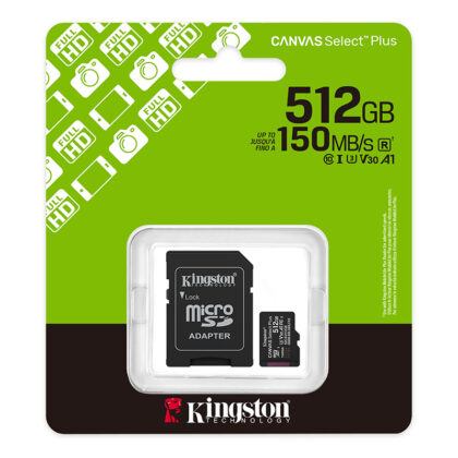 Kingston Canvas Select Plus 512GB MicroSD UHS-I Clase 10