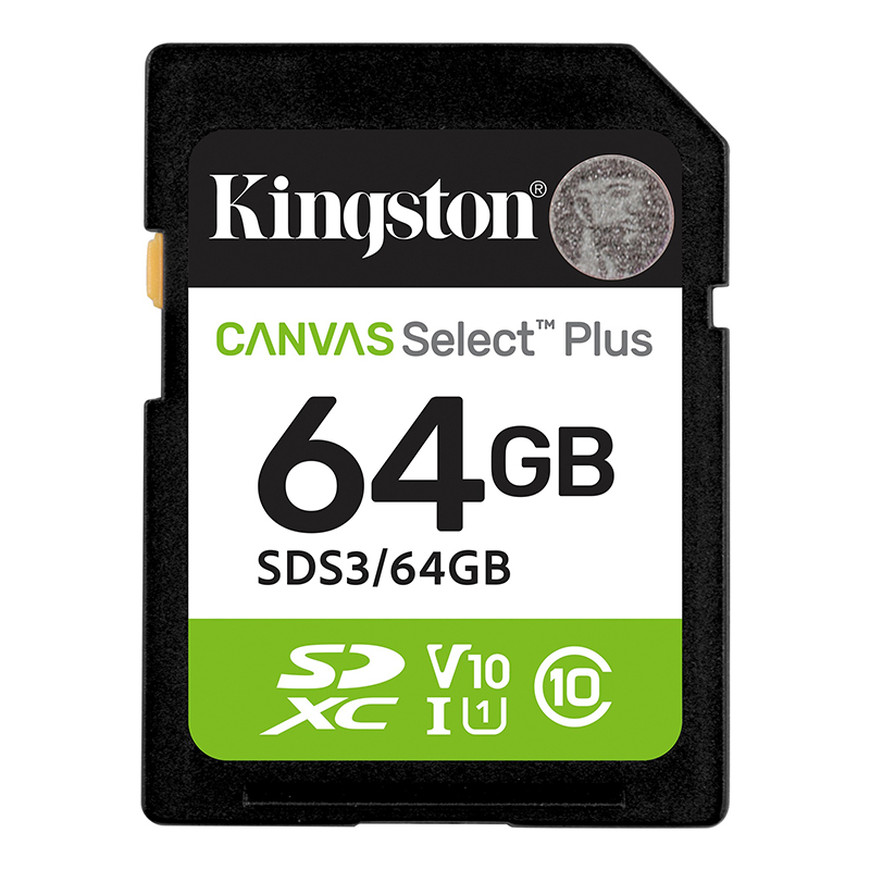 Tarjeta SD Kingston Canvas Select Plus 64GB UHS-I U1 V10 - Imagen 2