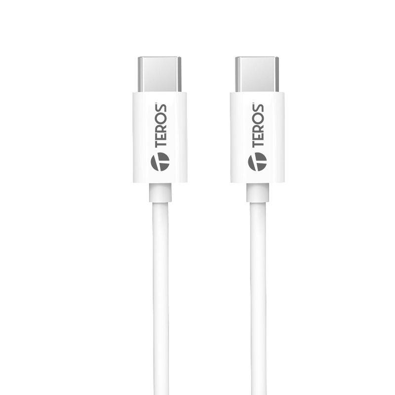 Cable USB Tipo C a C TEROS TE-70209W 3A 60W Blanco - Imagen 2