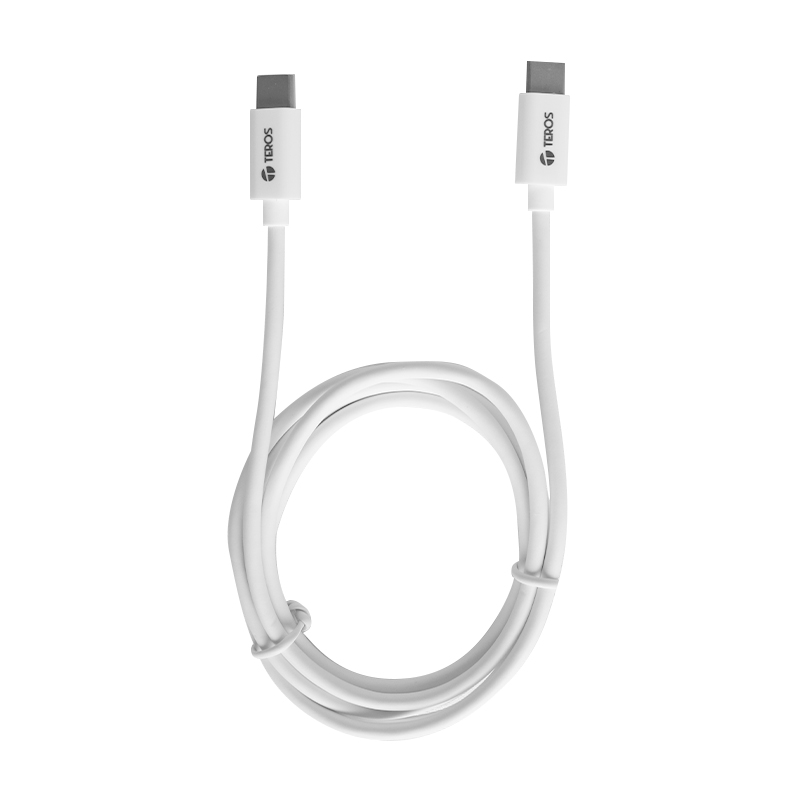 Cable USB Tipo C a C TEROS TE-70209W 3A 60W Blanco - Imagen 3