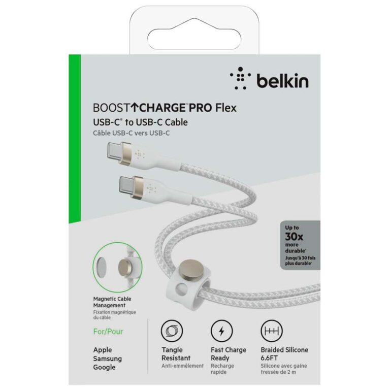 Cable Belkin USB C a C 60W 1m Blanco