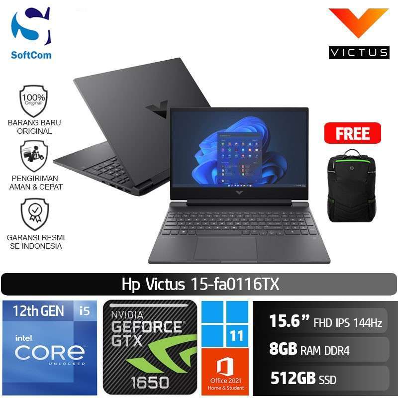 HP Victus 15 Laptop Gaming Core i5 16GB RAM 512GB SSD - Imagen 3